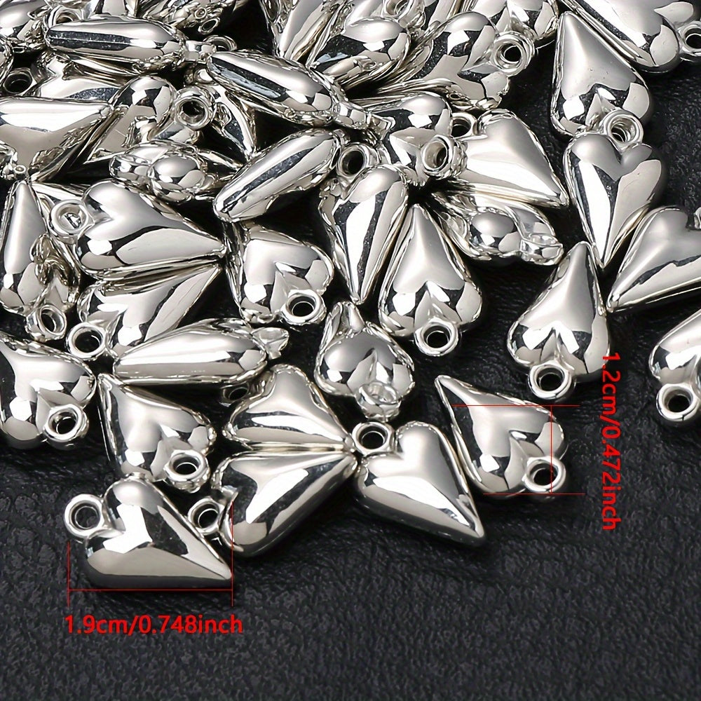 Plastic Heart Charms