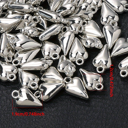 Plastic Heart Charms