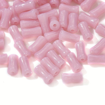 Glitter Bamboo Tube Acrylic Beads