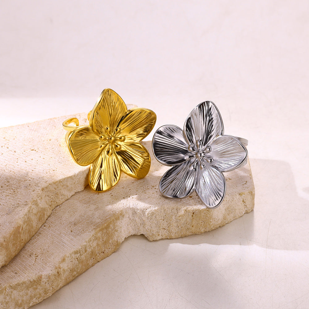 Golden Flower Jewelry Set