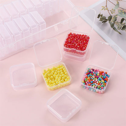 14-Piece Transparent Plastic Jewelry Storage Box Set