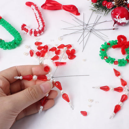 15-Piece Christmas Blank 6-Branch Iron Wire Ornament Set