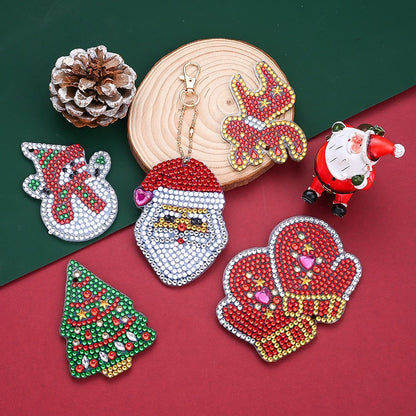 Santa Snowman Acrylic Christmas Keychain Kit