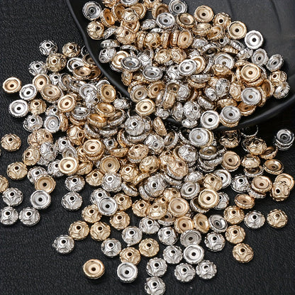 100PCS 7mm Semicircular Pattern Plastic Bead Set