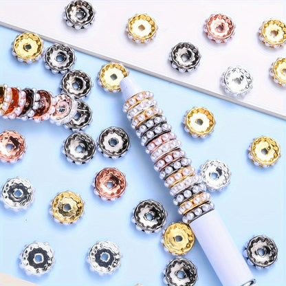 20PCS 12mm Alloy & Round Acrylic Spacer Bead Set