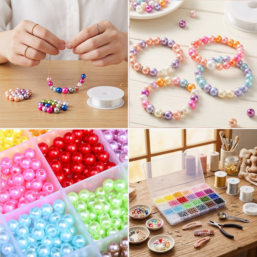 24-Color Acrylic Imitation Pearl Bead Kit