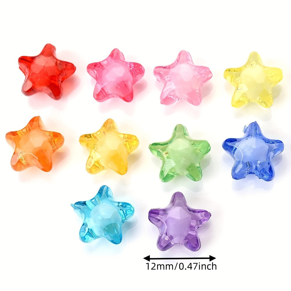 Multicolor Star Acrylic Beads
