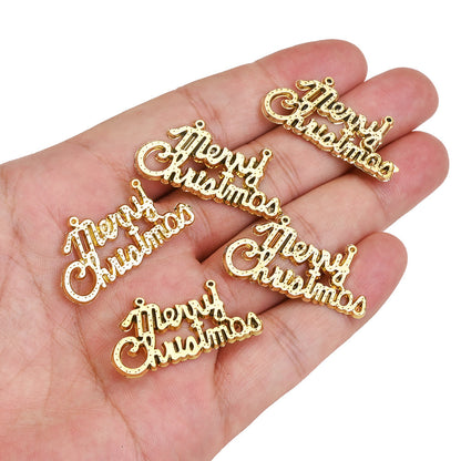 Merry Christmas Acrylic Pendant Charms