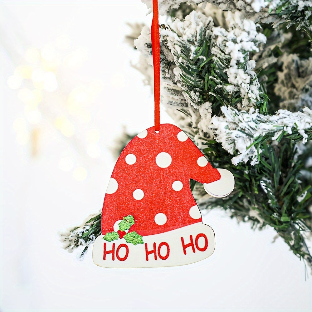 Wooden Merry Christmas Decorative Pendant