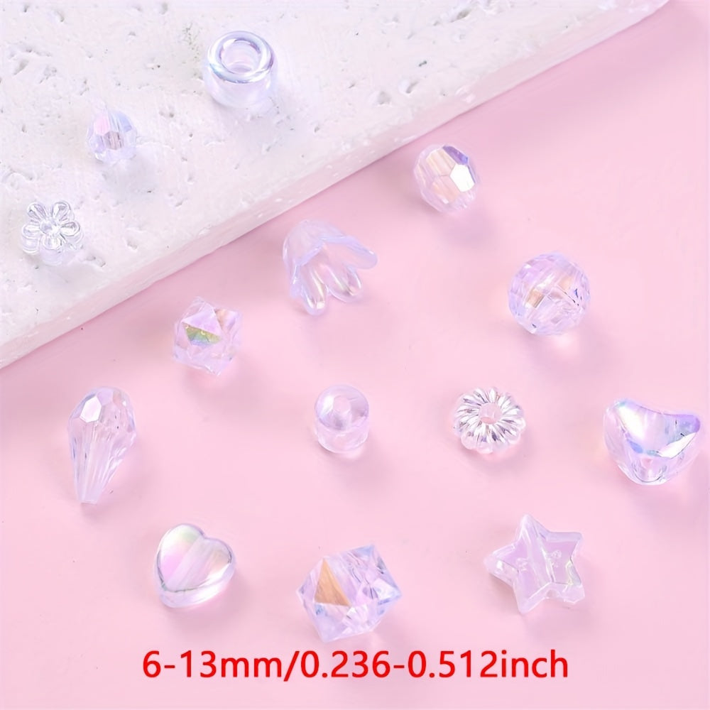 Irregular AB Translucent Acrylic Beads