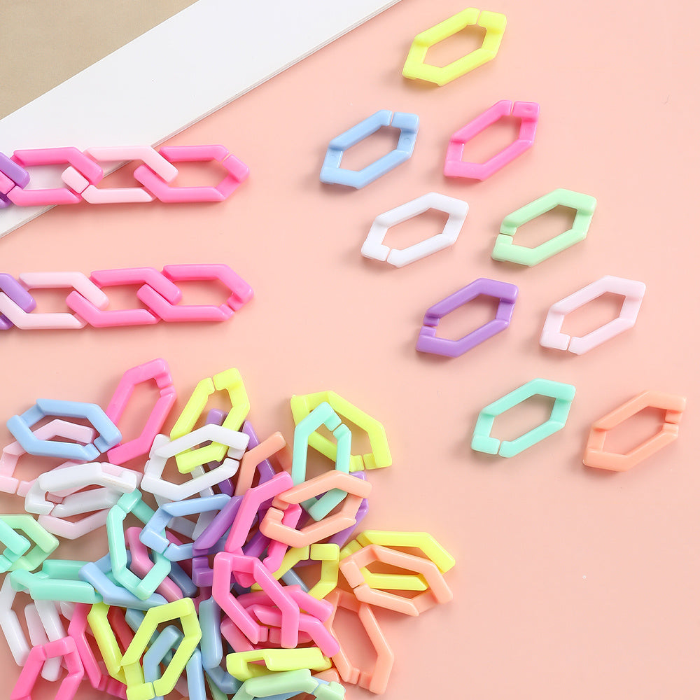 Acrylic Split Ring Chain Clasps