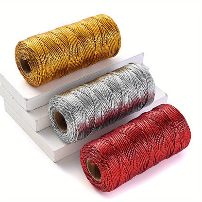 Gold Silver Red Braided Thread