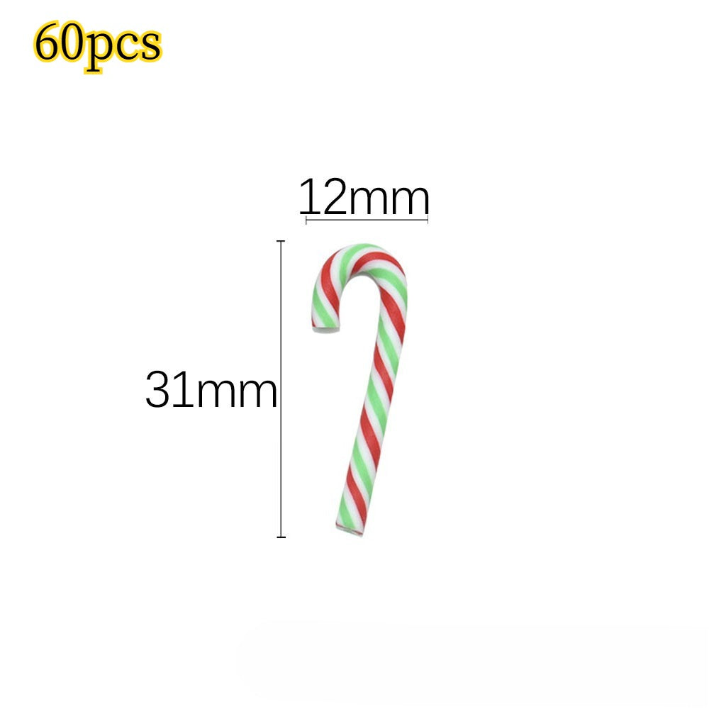 Christmas Candy Cane Resin Cabochons