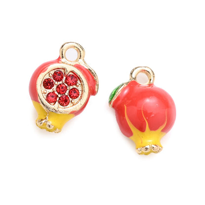 2PCS Fruit Series Alloy Pendant Set