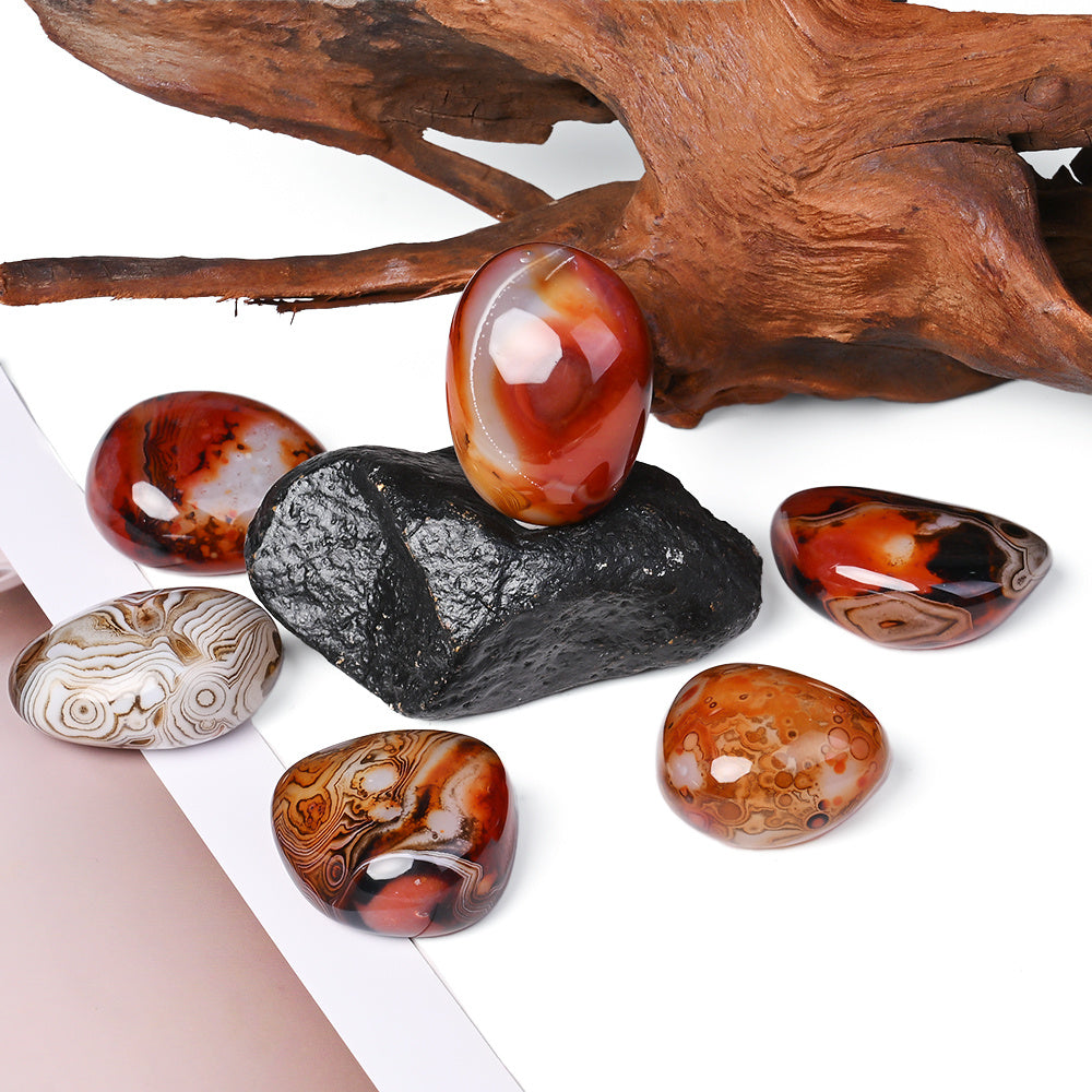 150g Irregular Natural Agate Stone Bead & Decor Set