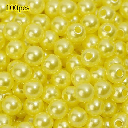 Colorful Imitation Pearl Acrylic Beads