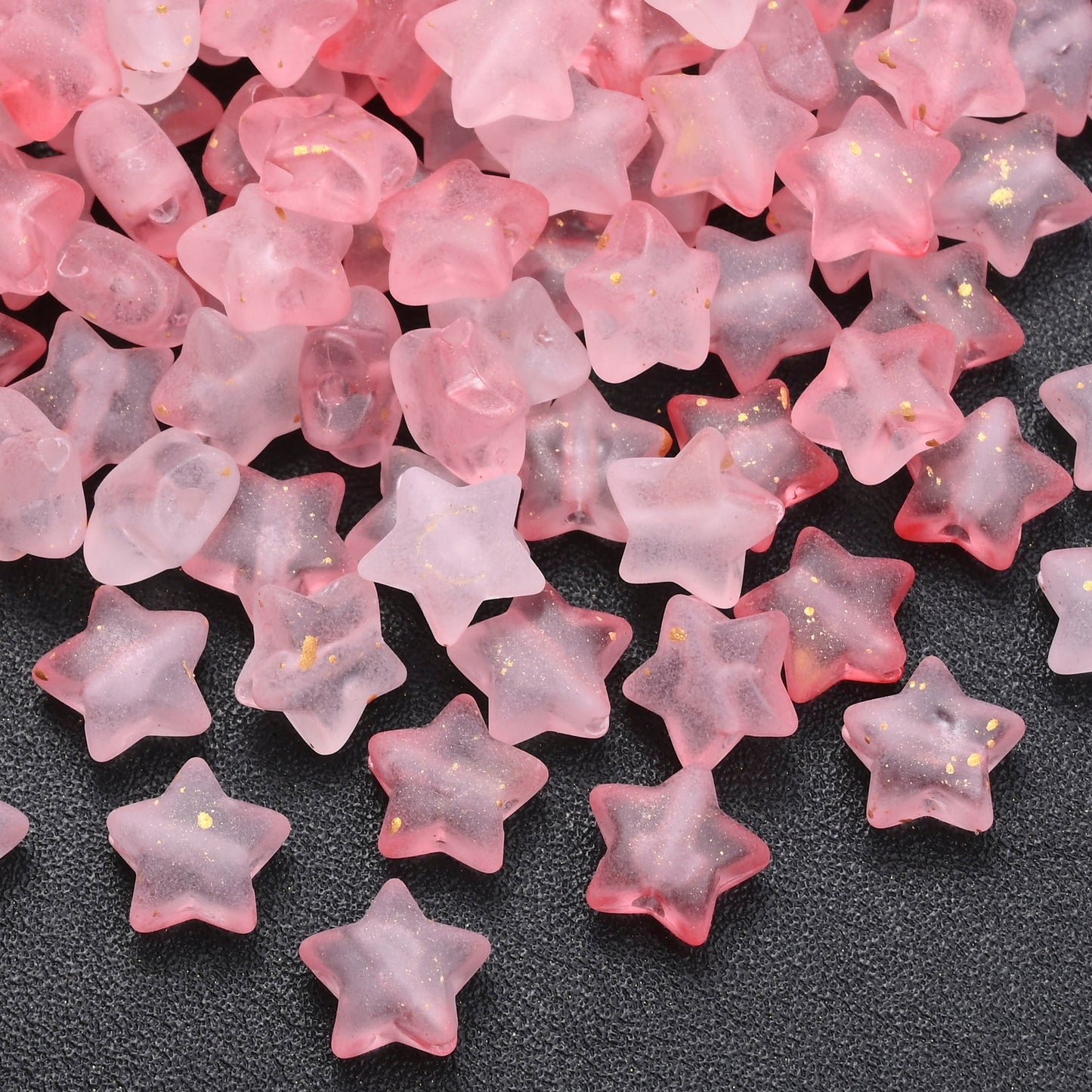 9 mm Gradient Matte Star Acrylic Beads