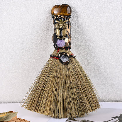 Crystal Broom Pendant Charm