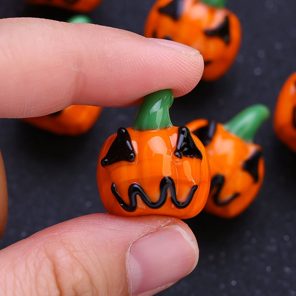 Orange Pumpkin Plastic Beads