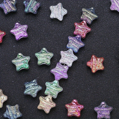 Pentagram Water Ripple Acrylic Beads