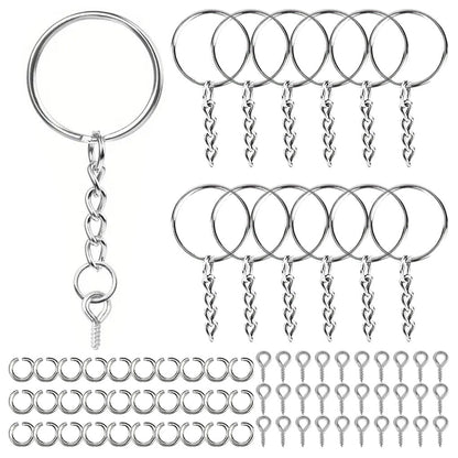 120/250-Piece DIY Keychain Making Supplies Set