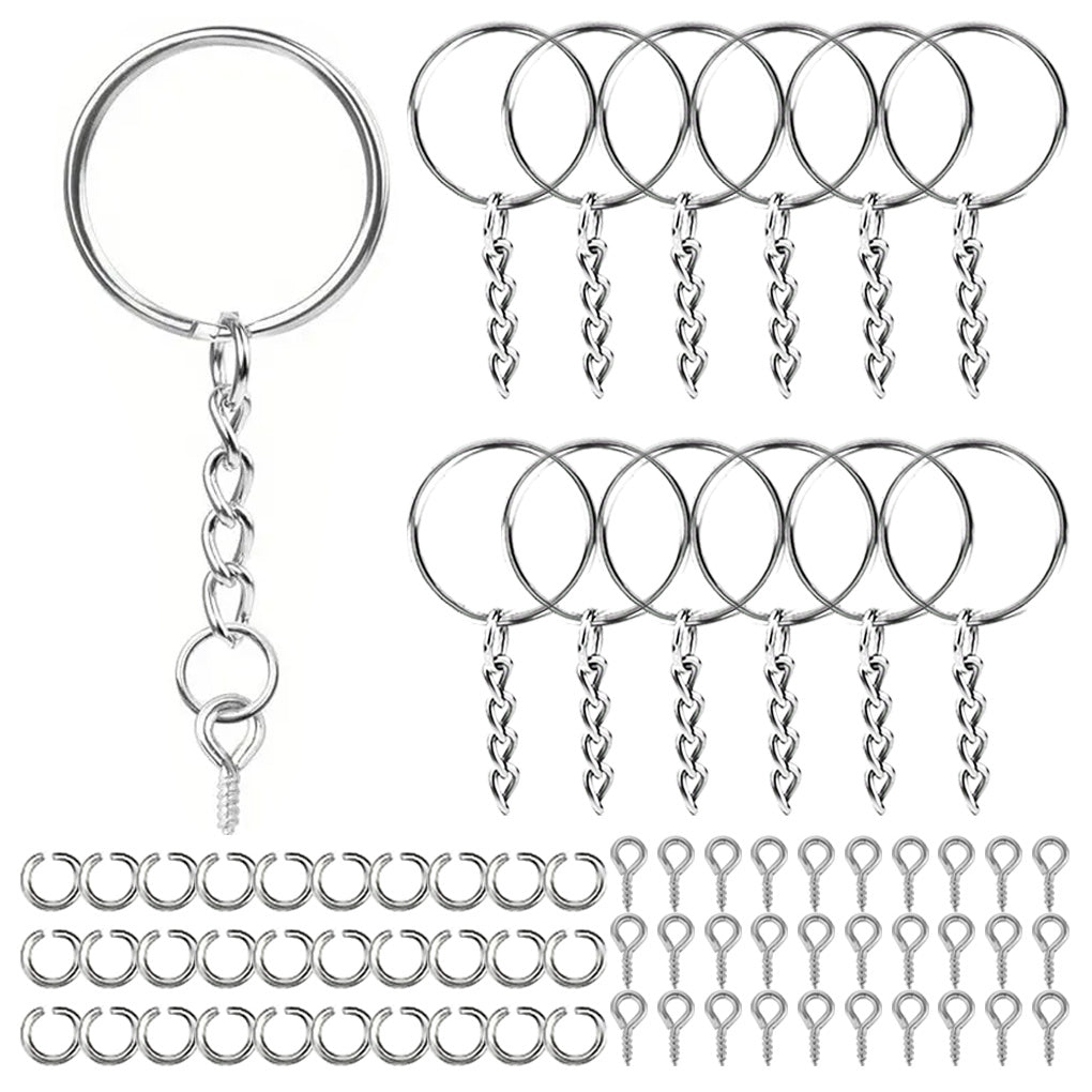 120/250-Piece DIY Keychain Making Supplies Set