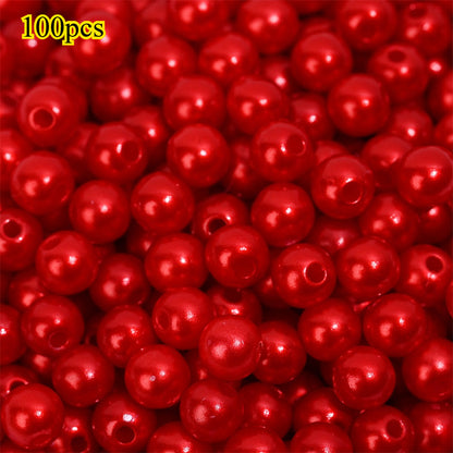 Colorful Imitation Pearl Acrylic Beads