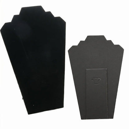 1-Piece Black Velvet Double-Layer Necklace Display Stand