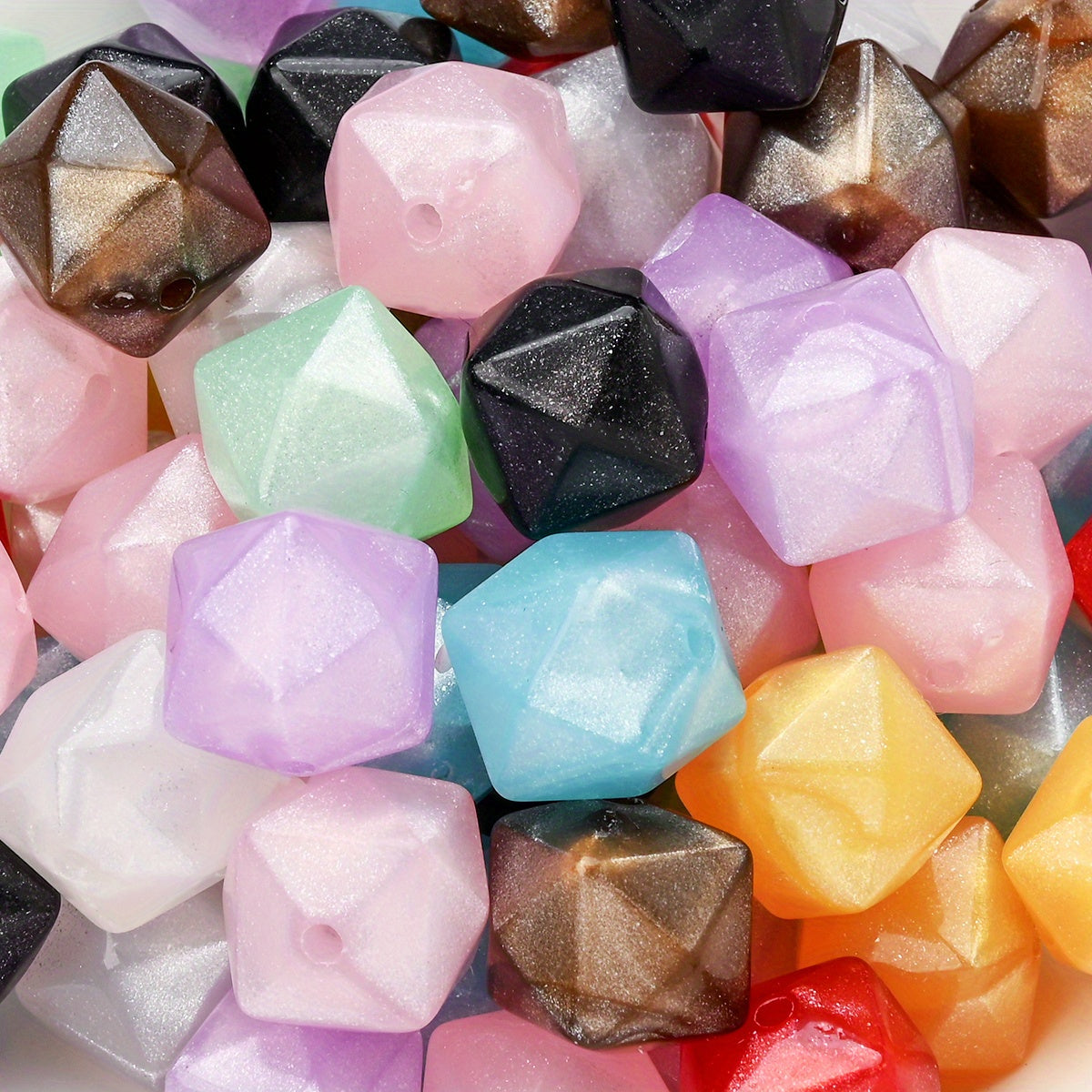 Irregular Shiny Acrylic Beads