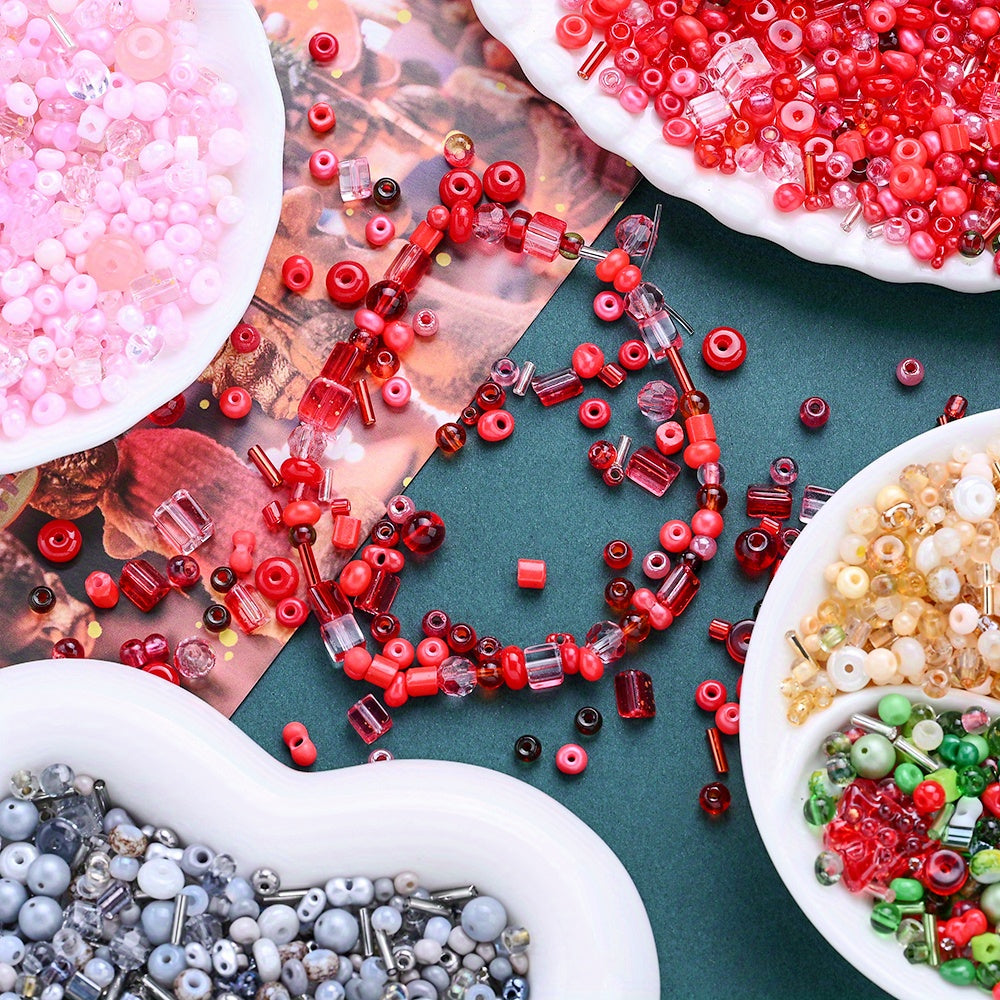 Christmas Geometric Glass Beads Set