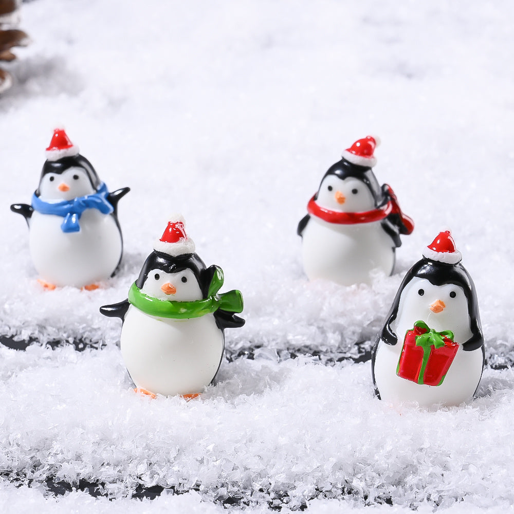 Resin Christmas Penguin Ornaments