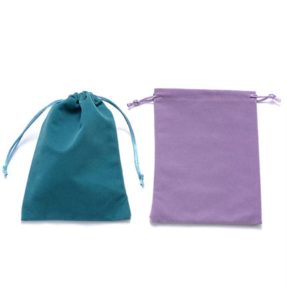 60-Piece Random Color 7x9 cm Velvet Drawstring Pouches