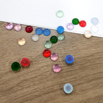 Cat Eye Resin Semicircle Beads