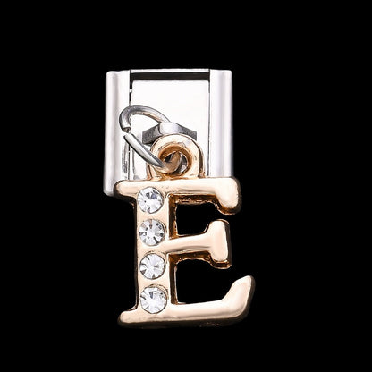 1PC Rhinestone A-Z Letter Modular Bracelet Charm Set