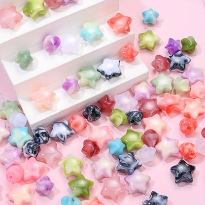 Star Pattern Acrylic Beads