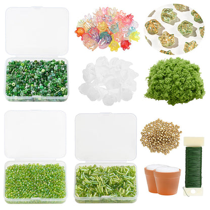 Green DIY Mini Potted Plant Bead Kit