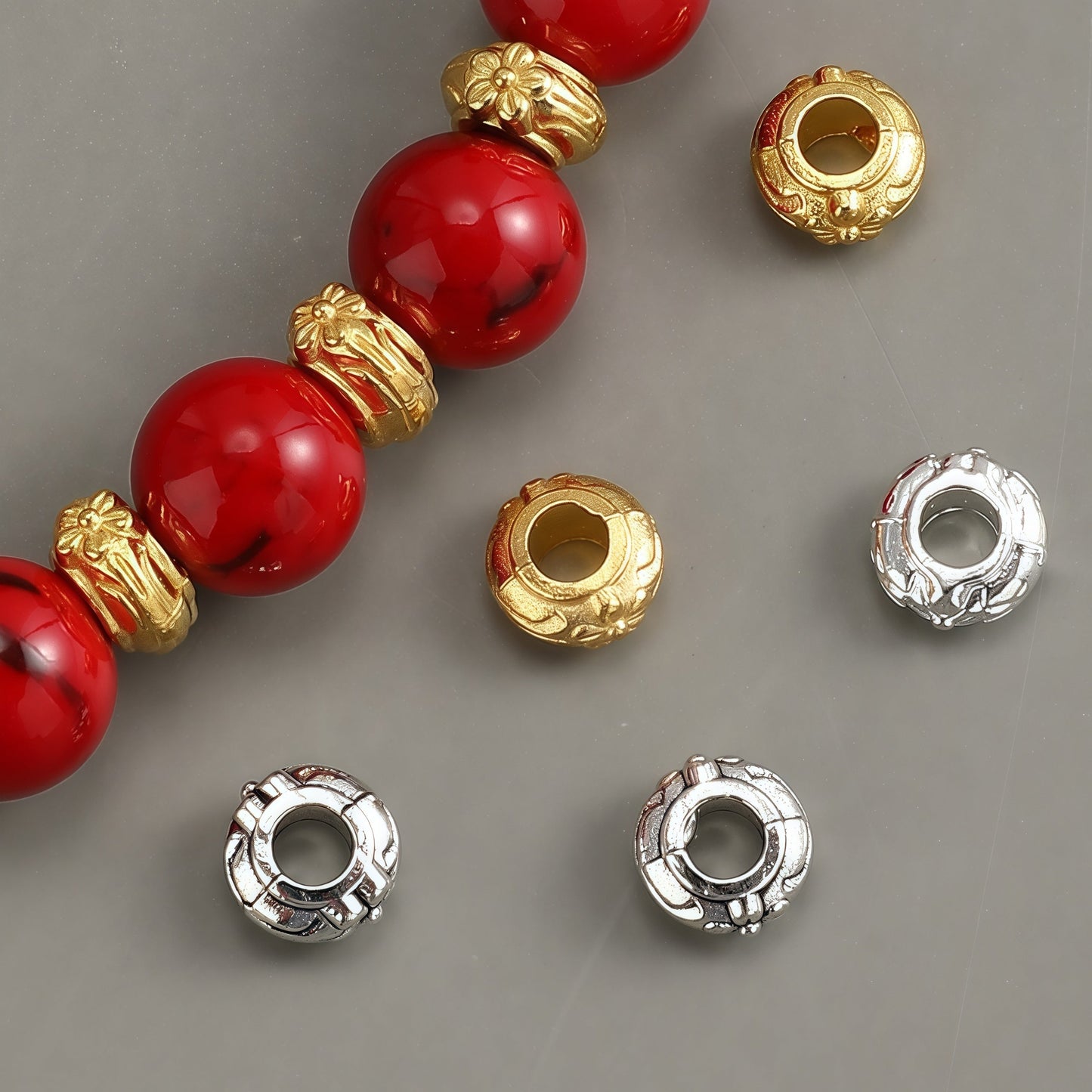 Flower Alloy Beads