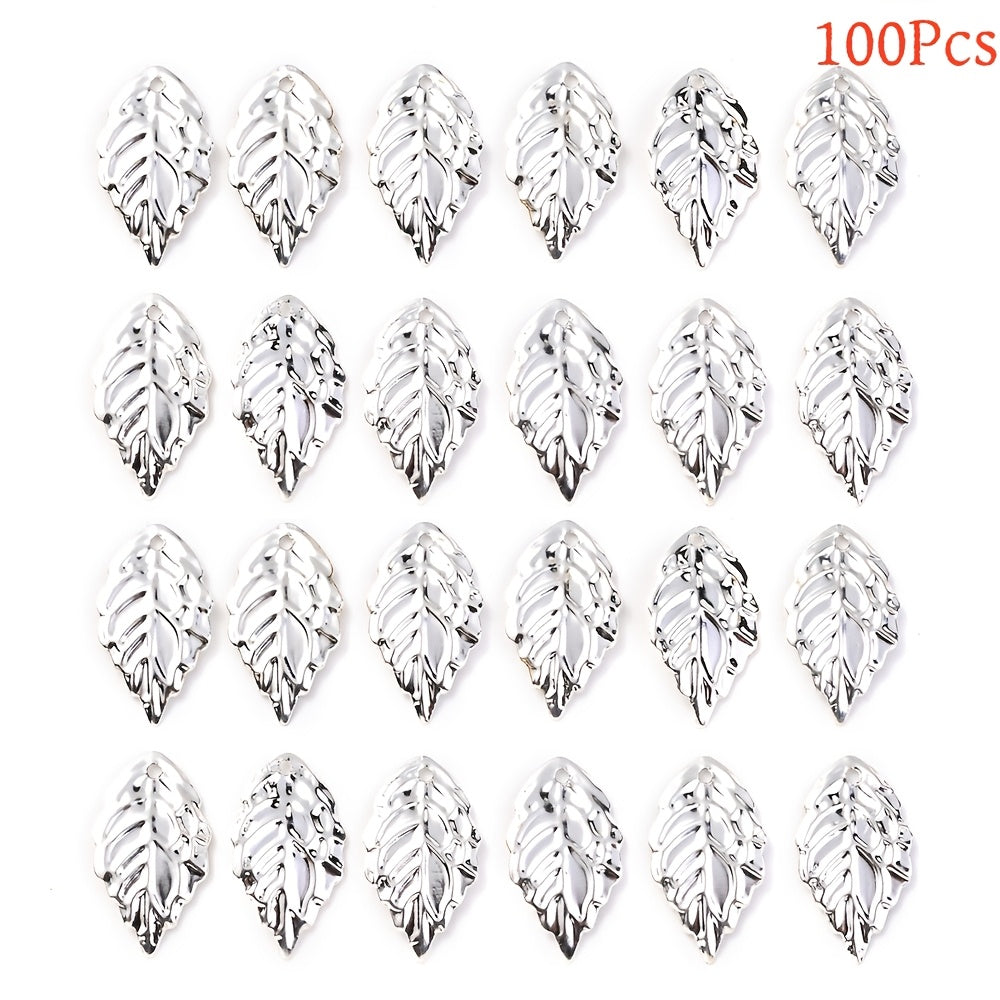 Gold and Silver Leaf Iron Beads