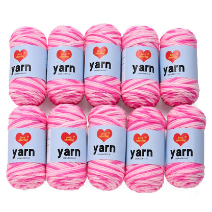 10PCS 10×4cm Rainbow Gradient Polyester Knitting Yarn