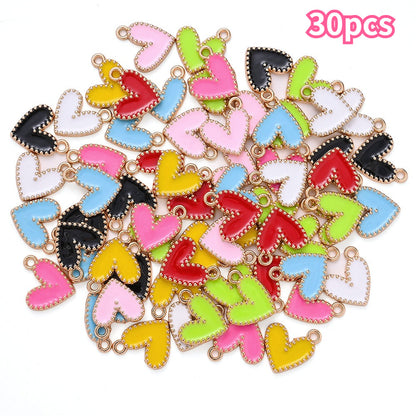 Enamel Heart Pendant Charms