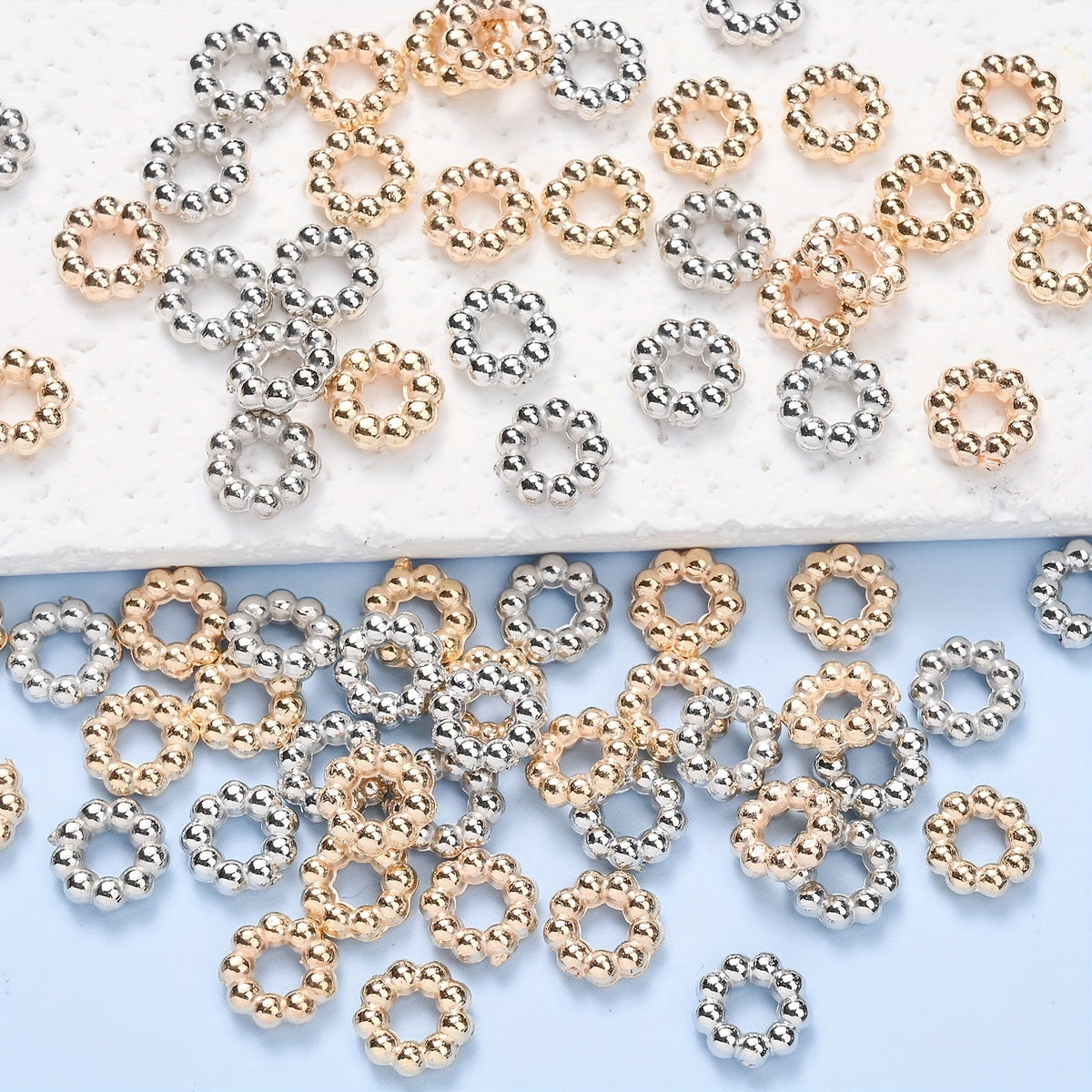 8 mm Snowflake CCB Spacer Beads