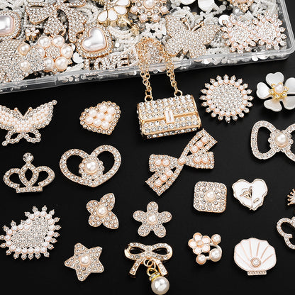 Mixed Pink Rhinestone Flatback Embellishment Set