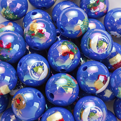 Christmas Printed Acrylic Beads