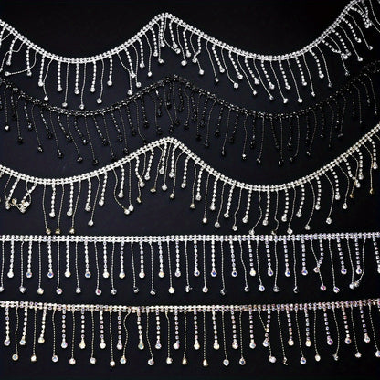 Rhinestone Tassel Chain