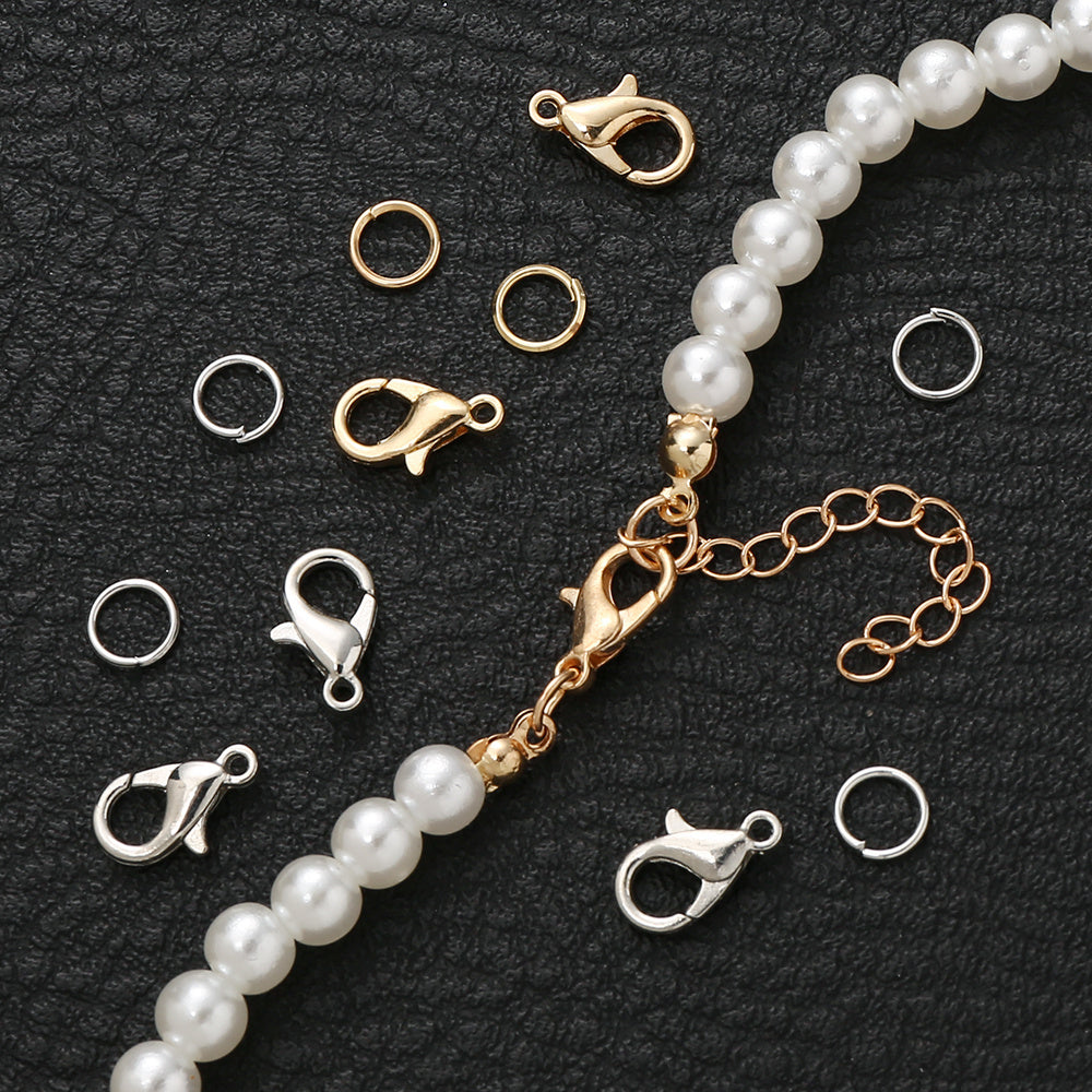 500PCS Gold & Silver Lobster Clasp and Open Jump Ring Set