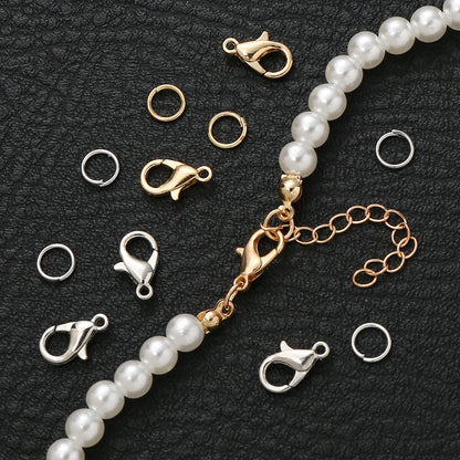 500PCS Gold & Silver Lobster Clasp and Open Jump Ring Set