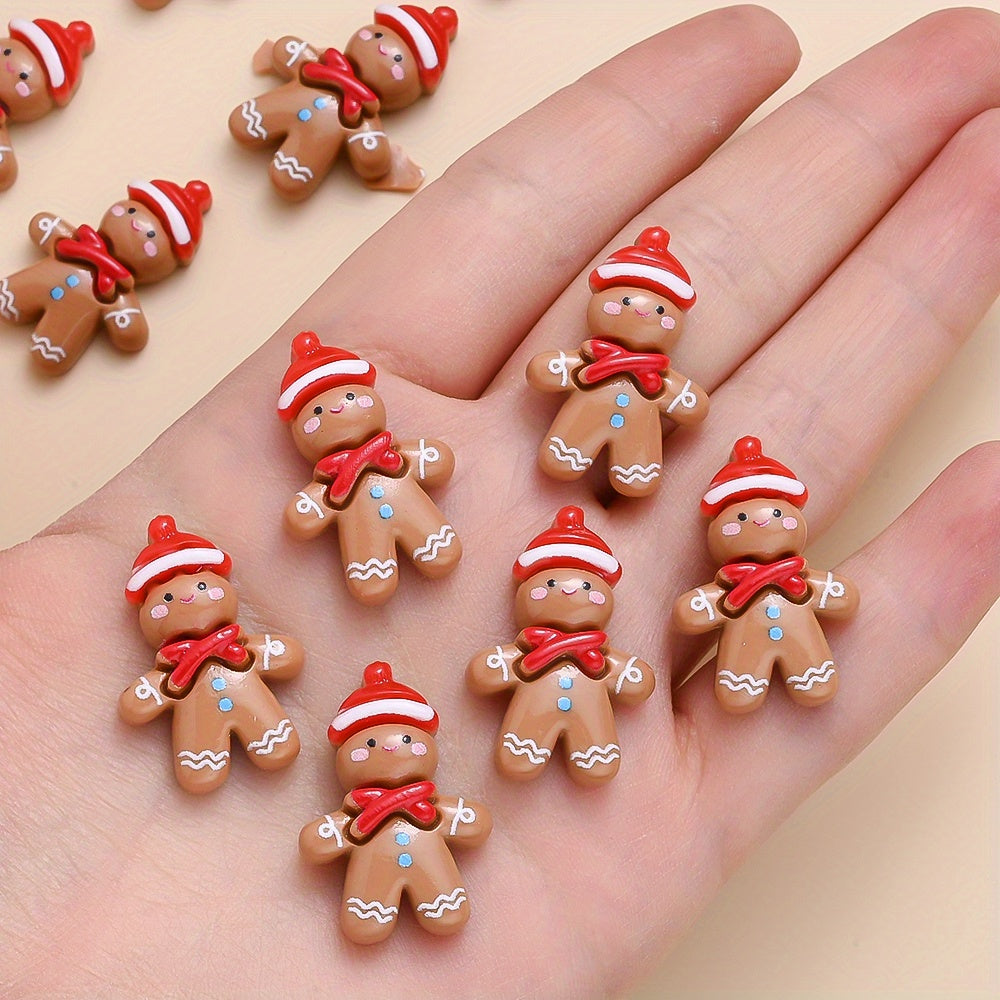 Mini Resin Gingerbread Man Beads