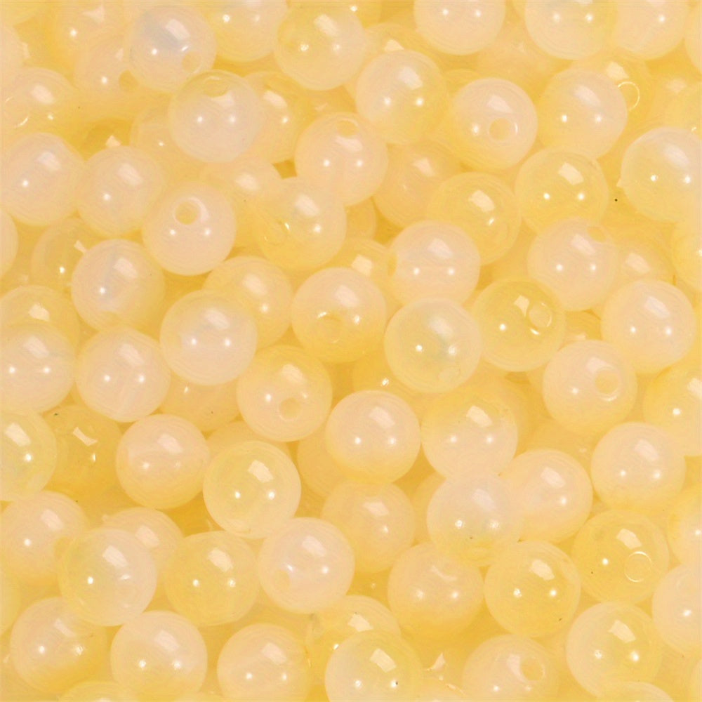 Mixed Color Imitation Jade Acrylic Beads