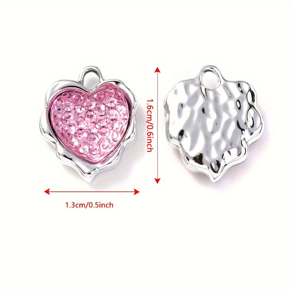 Heart Rhinestone Pendant Set