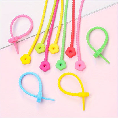 10PCS 12.6cm Silicone Cable Organizer Strap Set